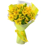 Букет из 11 желтых лилий